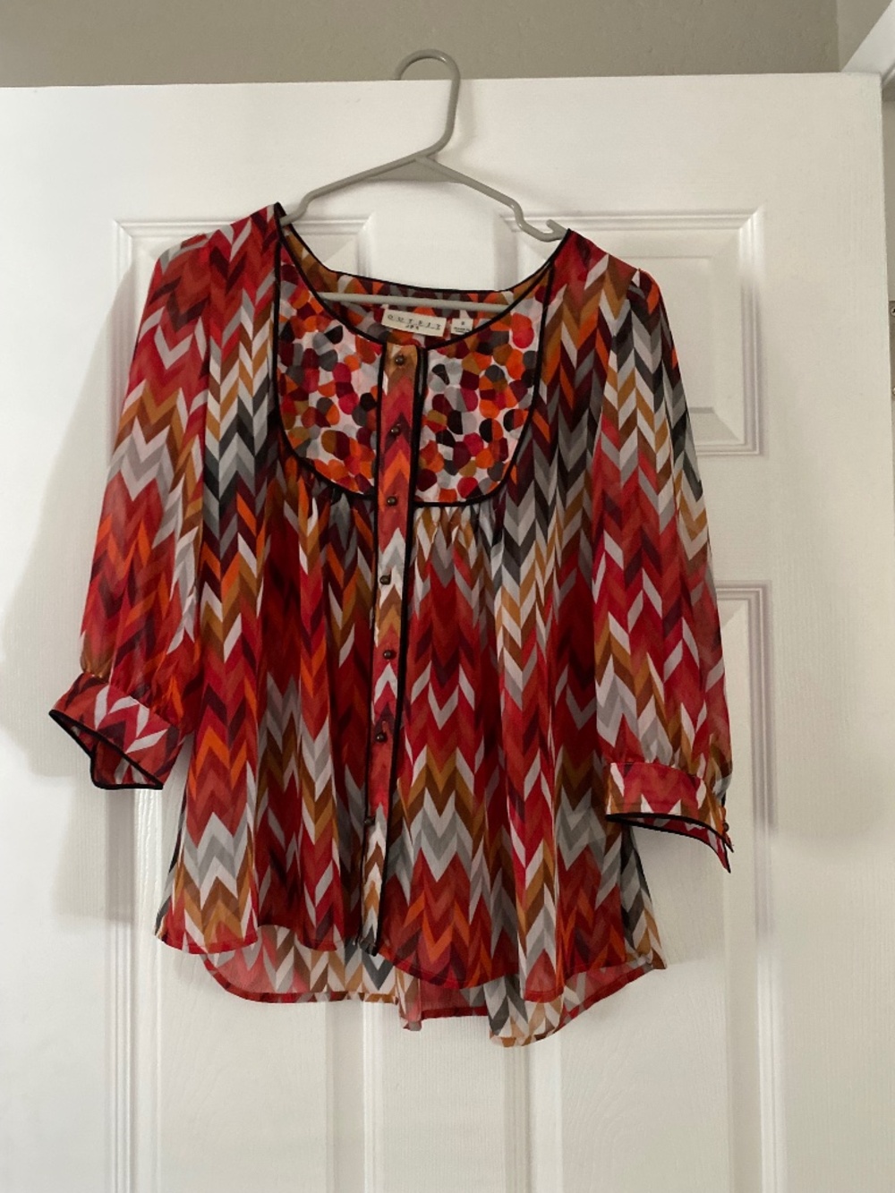 Red orange brown top